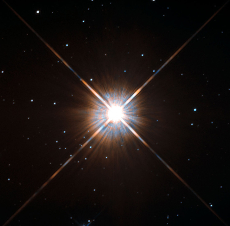 Imágen de Próxima Centauri. Imagen captada por el telescopio Hubble.