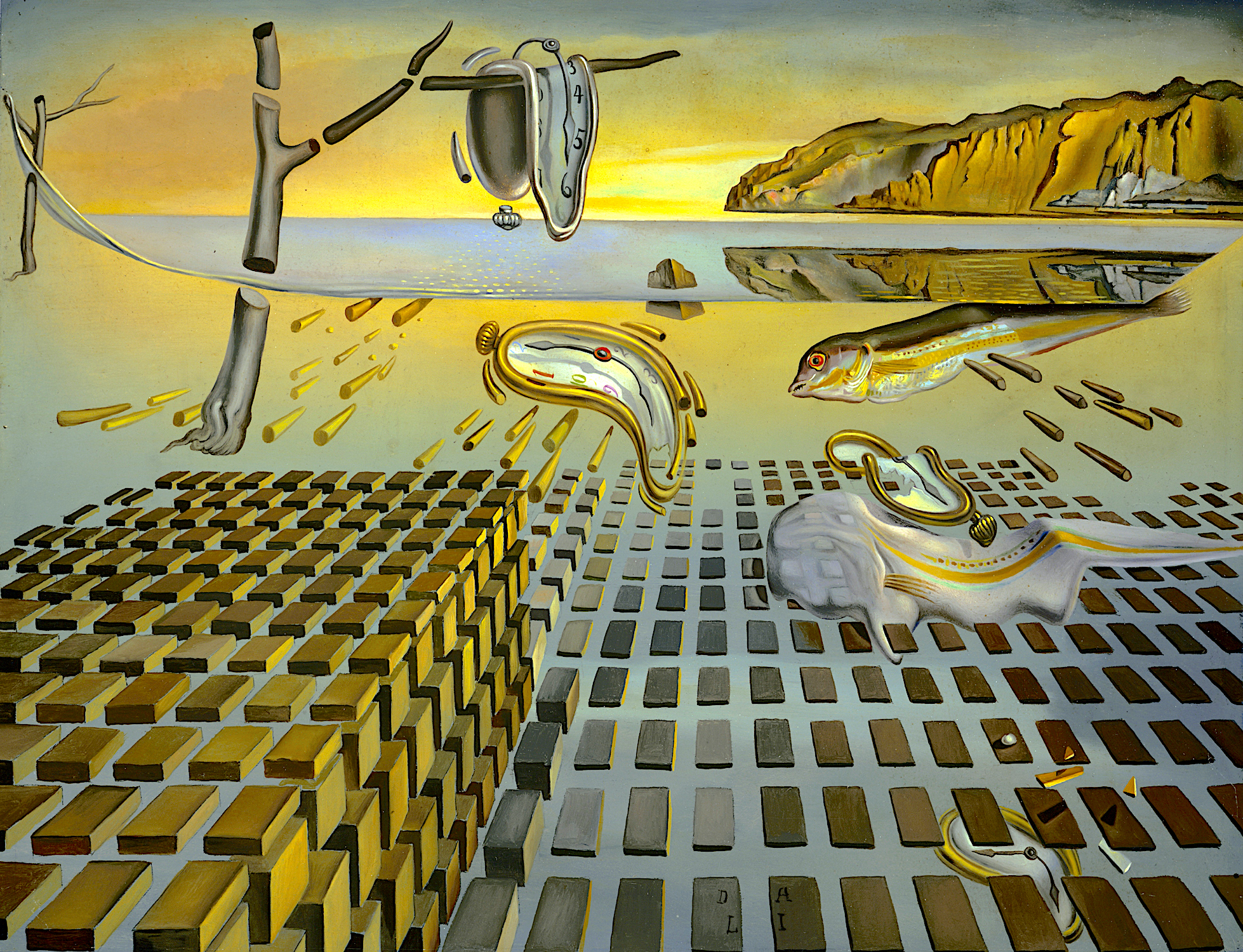 Desintegración de la Persistencia de la memoria de Salvador Dalí (1954). Fuente: Enciclopedia Historia Arte (HA!)