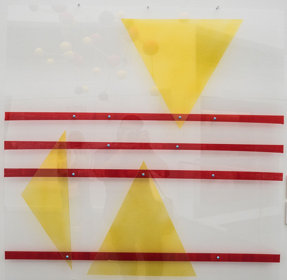 «Electrón Auger, revisión kandiskiniana». Obra de José Parada sobre Lise Meitner en la exposición «Ciencia de Acogida».