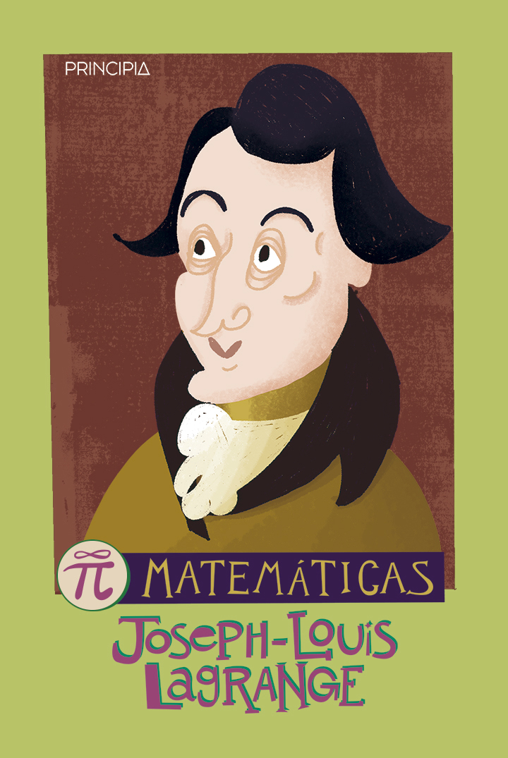 Lagrange en el álbum de cromos La extraordinaria liga de la ciencia