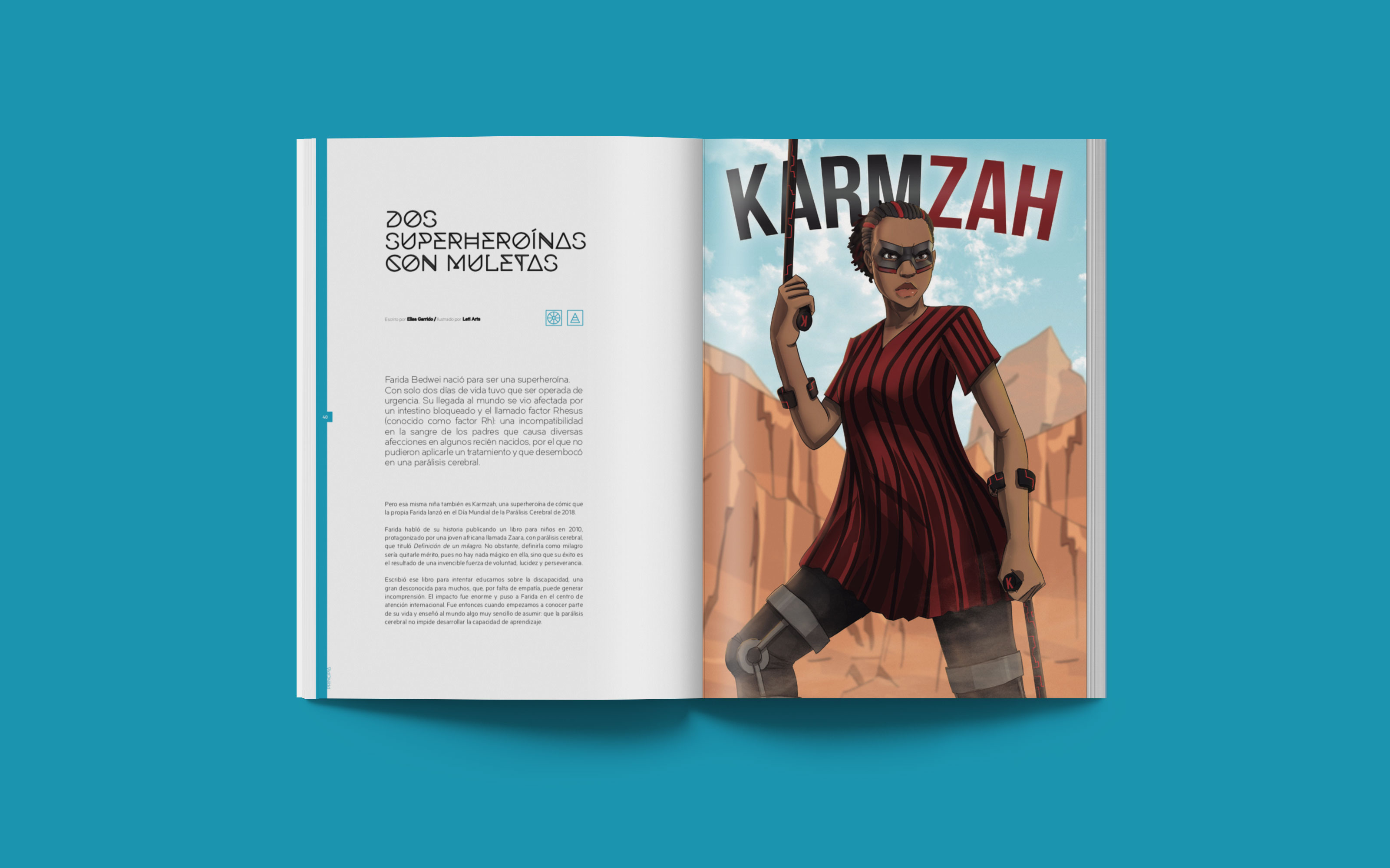Karmzah. Una superheroína con parálisis cerebral