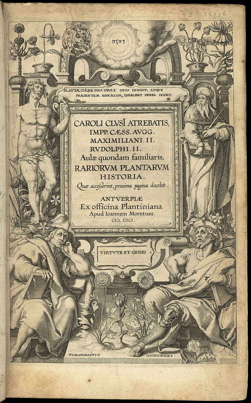 Portada del tratado Rariorum plantarum historia. Créditos: Wellcome Trust