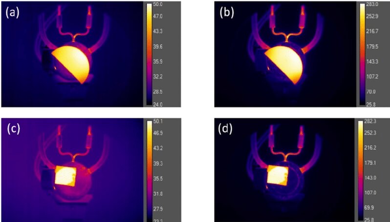 Imagen infrarroja de la pieza de sílice usada en la experimentación. Crédito: Yuzhe Xiao et al.  ACS Photonics