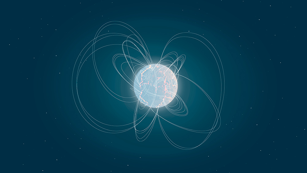 Líneas del campo magnético de un magnetar. Créditos: ESA