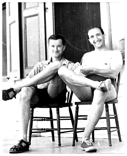 Max Delbrück (izquierda) y Salvador Luria (derecha).