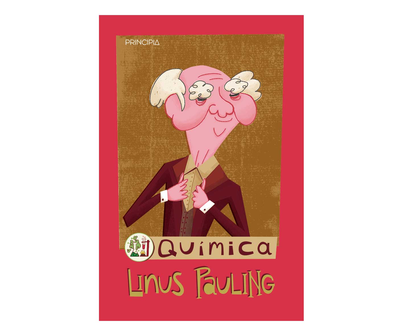 Linus Pauling en la colección de cromos La extraordinaria liga de la ciencia
