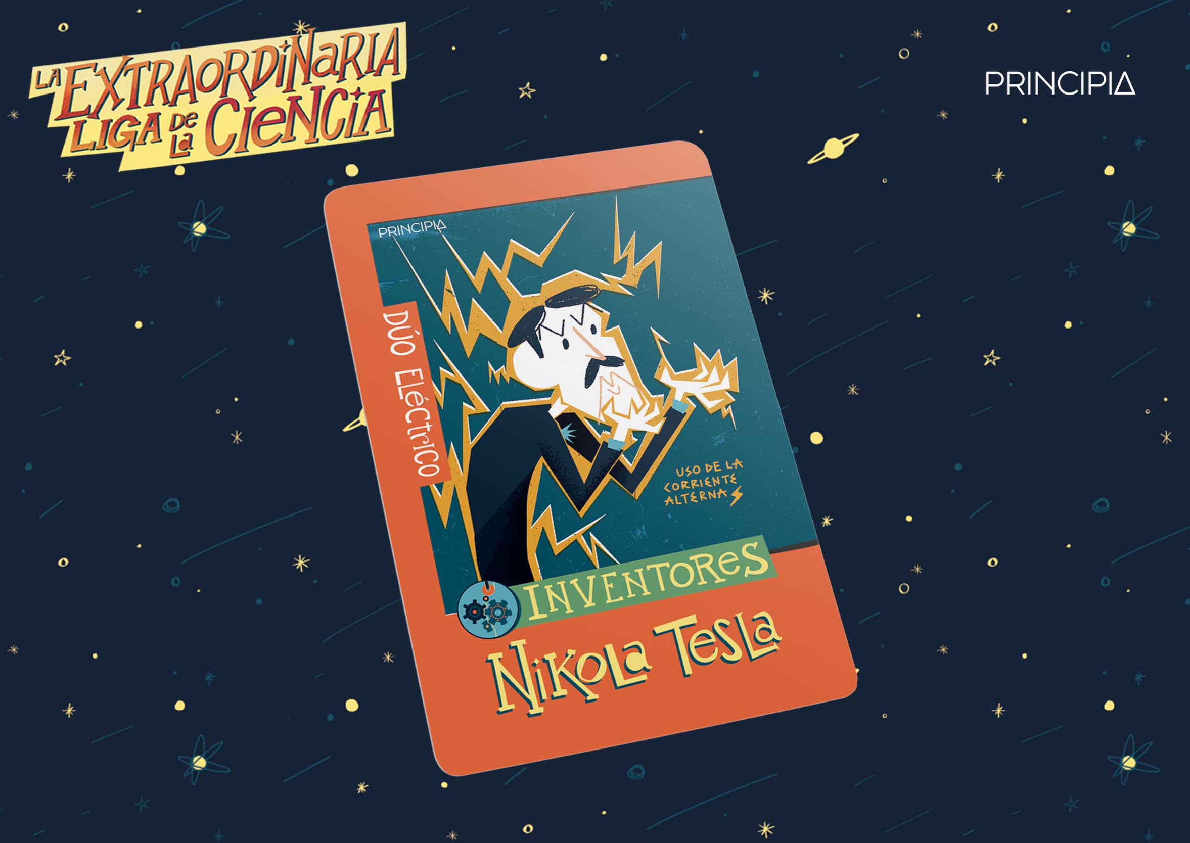 Nikola Tesla en La extraordinaria liga de la ciencia de Principia