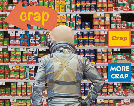 Foto 9- The crap store- Óleo sobre lienzo. Créditos: Scott Listfield