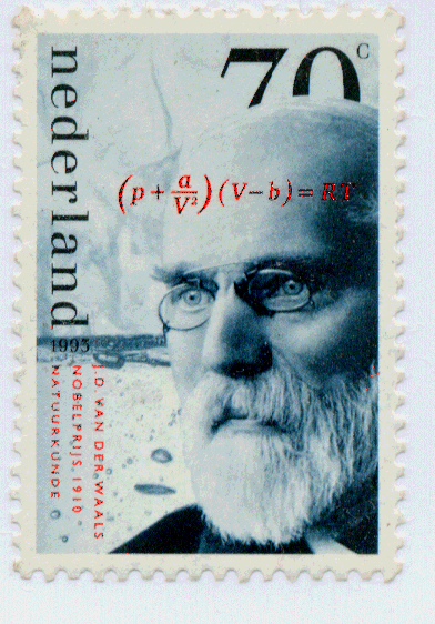 Sello dedicado a van der Waals - Principia